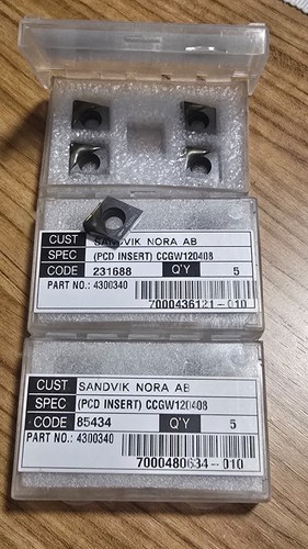 Sandvik nora pcd - pcd, insert